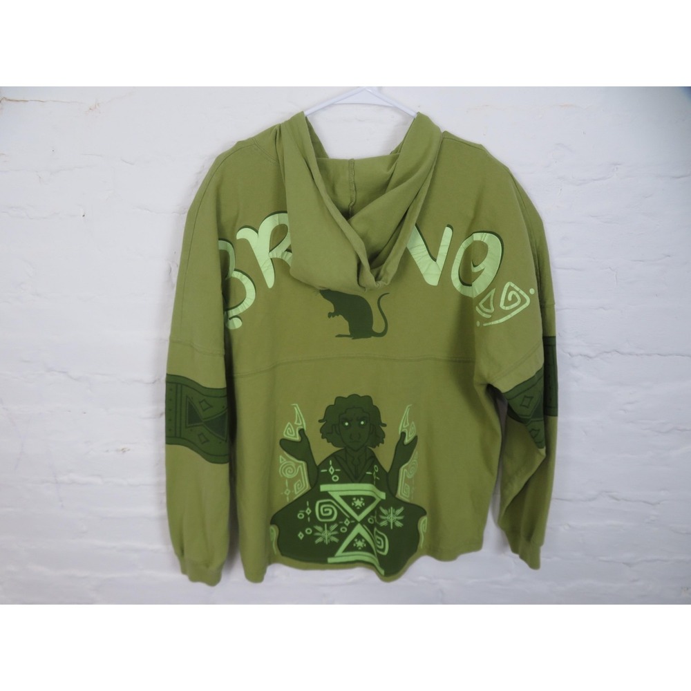 Disney Encanto Bruno Hoodie Womens Medium Green Spirit Jersey Rat Graphic - Picture 6 of 9